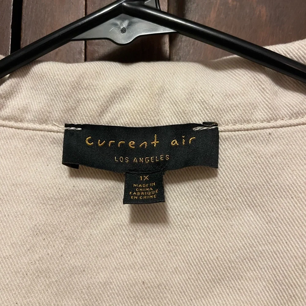 Current Air for Anthropology Cream Jean Jacket